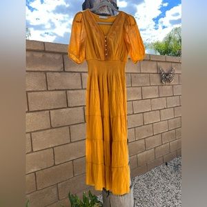 J Gee mustard maxi dress